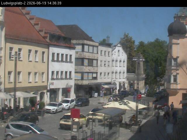 Archiv Foto Webcam Straubing Ludwigsplatz - Blick nach Osten