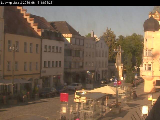 Archiv Foto Webcam Straubing Ludwigsplatz - Blick nach Osten