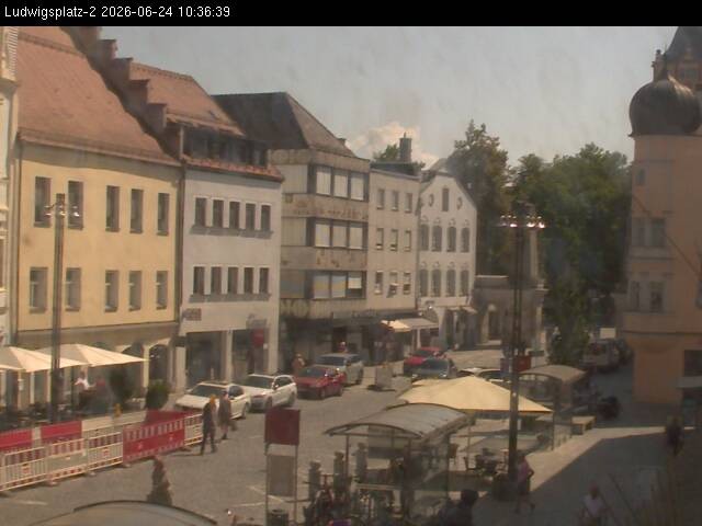 Archiv Foto Webcam Straubing Ludwigsplatz - Blick nach Osten
