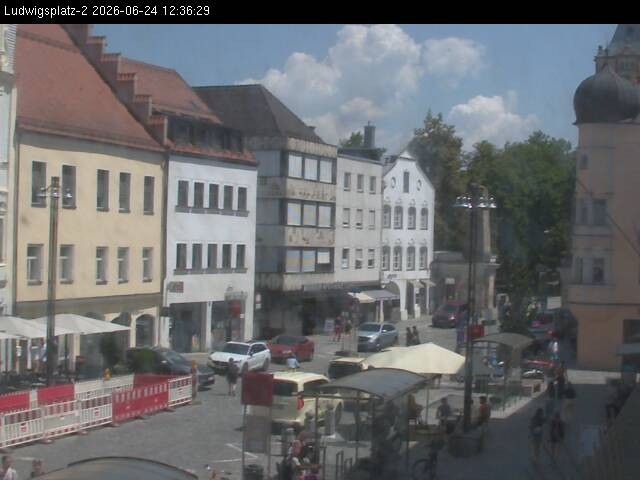 Archiv Foto Webcam Straubing Ludwigsplatz - Blick nach Osten