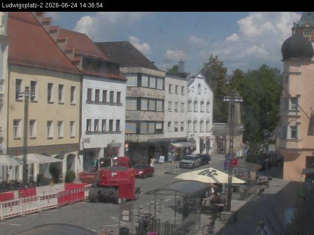 Archiv Foto Webcam Straubing Ludwigsplatz - Blick nach Osten