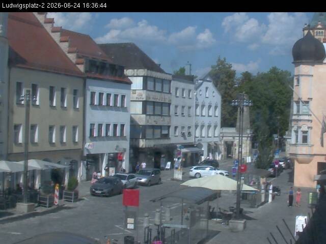 Archiv Foto Webcam Straubing Ludwigsplatz - Blick nach Osten