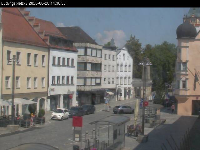Archiv Foto Webcam Straubing Ludwigsplatz - Blick nach Osten