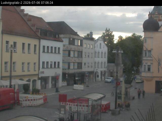 Archiv Foto Webcam Straubing Ludwigsplatz - Blick nach Osten