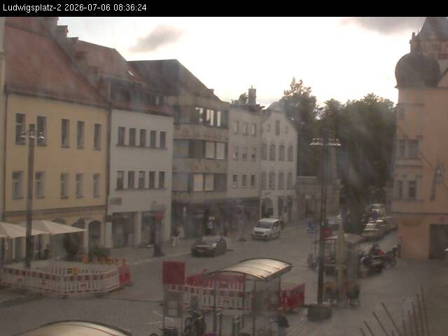Archiv Foto Webcam Straubing Ludwigsplatz - Blick nach Osten