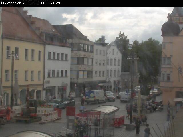 Archiv Foto Webcam Straubing Ludwigsplatz - Blick nach Osten
