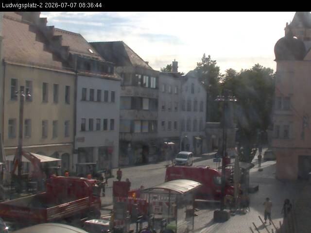 Archiv Foto Webcam Straubing Ludwigsplatz - Blick nach Osten