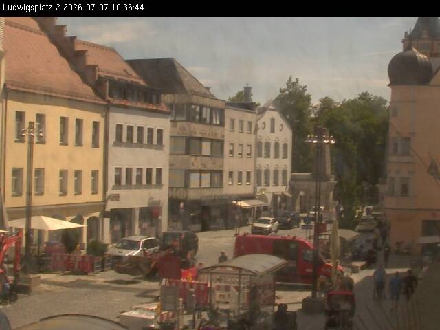 Archiv Foto Webcam Straubing Ludwigsplatz - Blick nach Osten