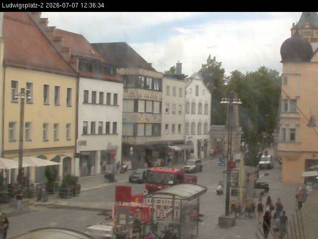 Archiv Foto Webcam Straubing Ludwigsplatz - Blick nach Osten