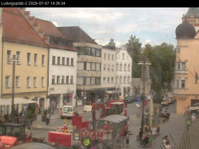 Archiv Foto Webcam Straubing Ludwigsplatz - Blick nach Osten