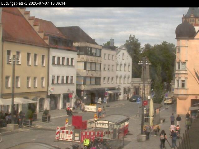 Archiv Foto Webcam Straubing Ludwigsplatz - Blick nach Osten