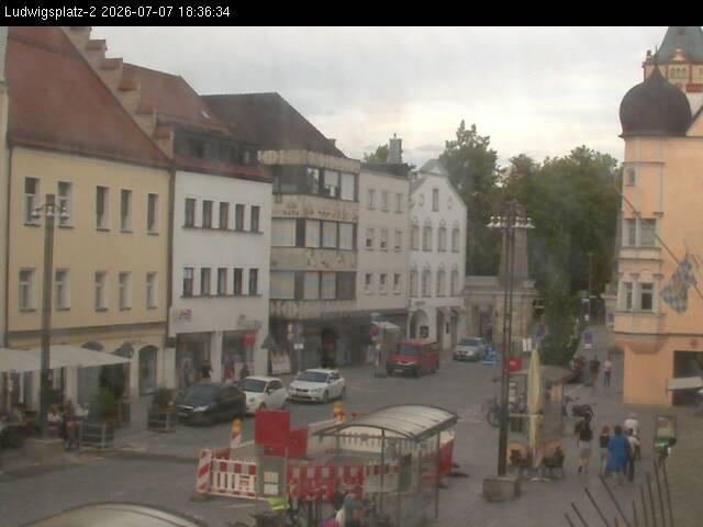 Archiv Foto Webcam Straubing Ludwigsplatz - Blick nach Osten