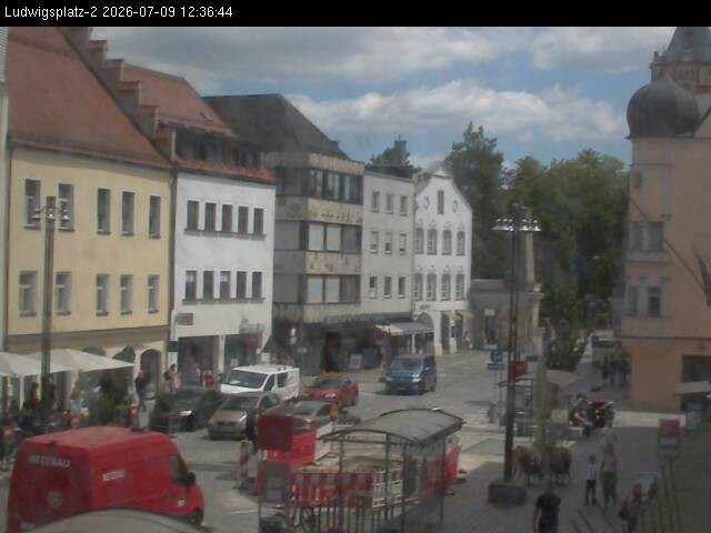 Archiv Foto Webcam Straubing Ludwigsplatz - Blick nach Osten
