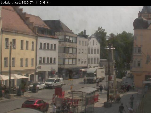 Archiv Foto Webcam Straubing Ludwigsplatz - Blick nach Osten