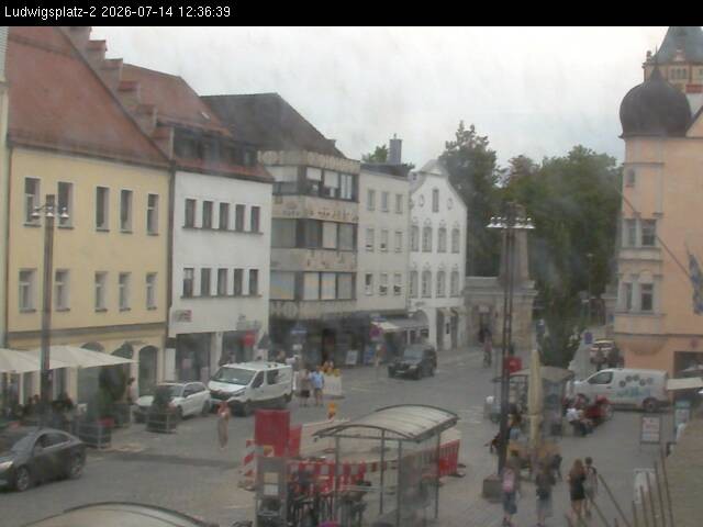 Archiv Foto Webcam Straubing Ludwigsplatz - Blick nach Osten