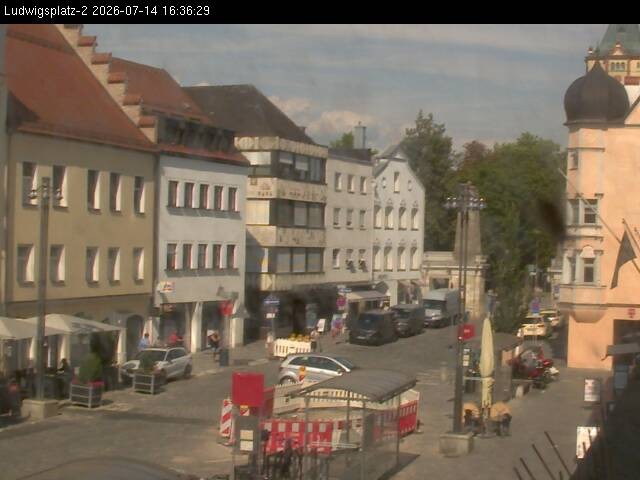 Archiv Foto Webcam Straubing Ludwigsplatz - Blick nach Osten