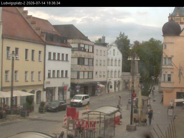 Archiv Foto Webcam Straubing Ludwigsplatz - Blick nach Osten