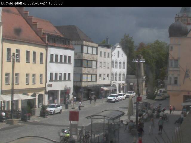 Archiv Foto Webcam Straubing Ludwigsplatz - Blick nach Osten