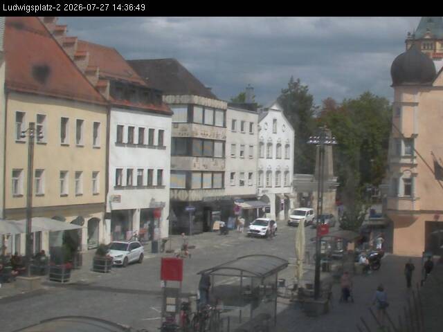 Archiv Foto Webcam Straubing Ludwigsplatz - Blick nach Osten