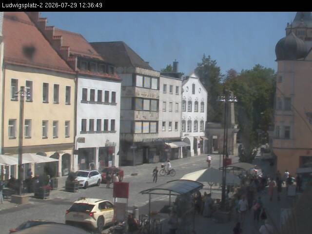 Archiv Foto Webcam Straubing Ludwigsplatz - Blick nach Osten
