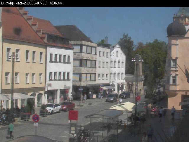 Archiv Foto Webcam Straubing Ludwigsplatz - Blick nach Osten