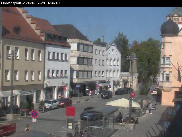 Archiv Foto Webcam Straubing Ludwigsplatz - Blick nach Osten
