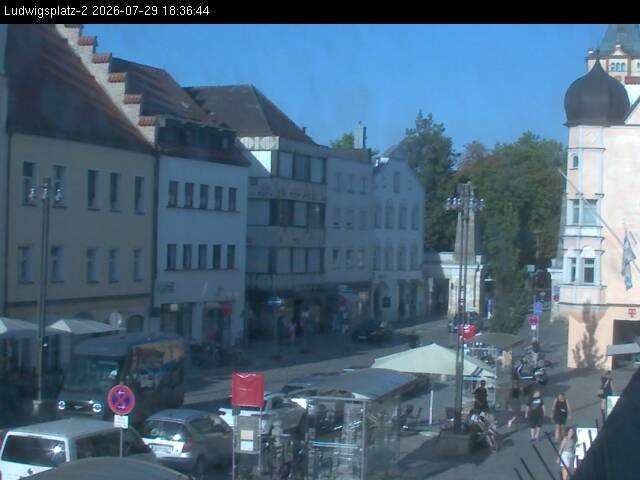 Archiv Foto Webcam Straubing Ludwigsplatz - Blick nach Osten