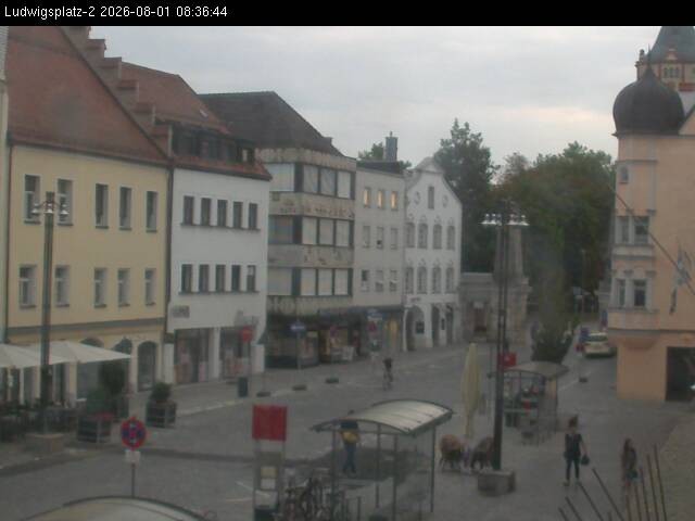 Archiv Foto Webcam Straubing Ludwigsplatz - Blick nach Osten