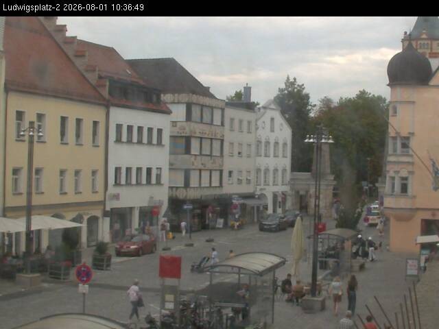 Archiv Foto Webcam Straubing Ludwigsplatz - Blick nach Osten