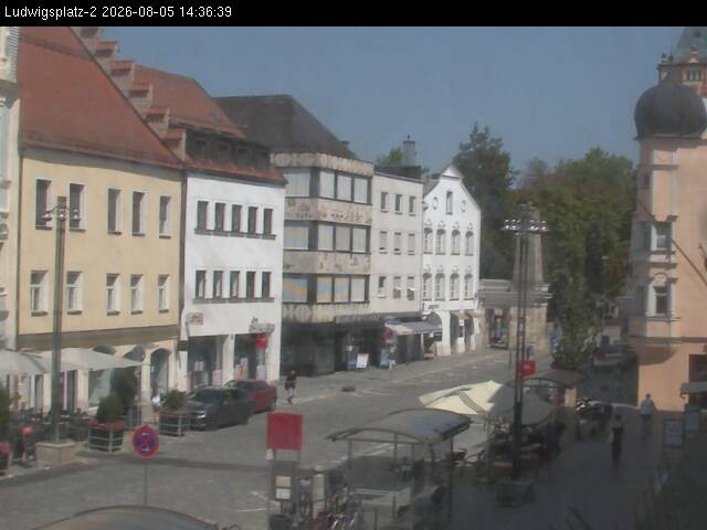 Archiv Foto Webcam Straubing Ludwigsplatz - Blick nach Osten