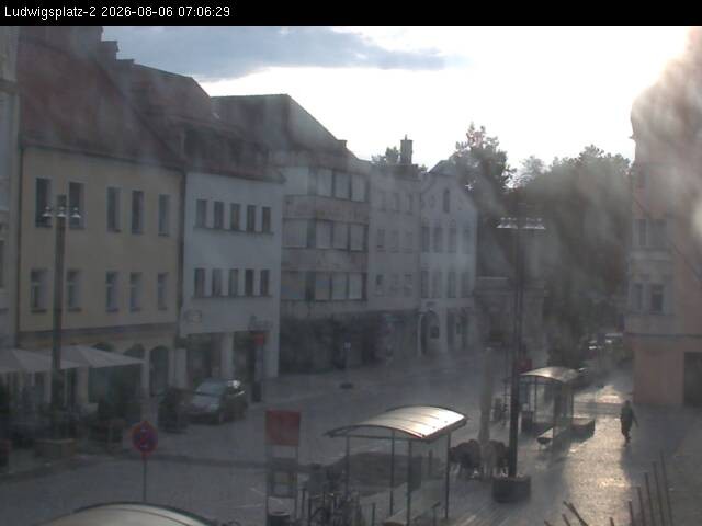 Archiv Foto Webcam Straubing Ludwigsplatz - Blick nach Osten