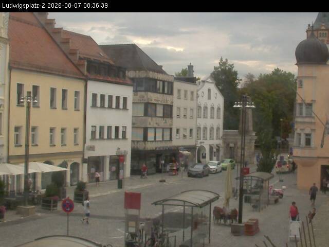 Archiv Foto Webcam Straubing Ludwigsplatz - Blick nach Osten