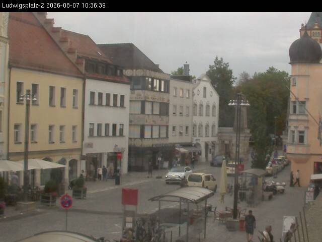 Archiv Foto Webcam Straubing Ludwigsplatz - Blick nach Osten