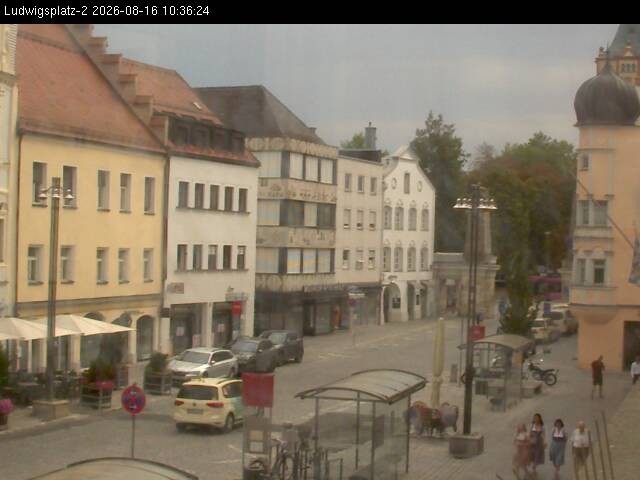 Archiv Foto Webcam Straubing Ludwigsplatz - Blick nach Osten