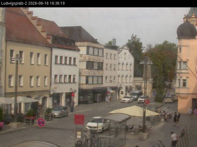 Archiv Foto Webcam Straubing Ludwigsplatz - Blick nach Osten