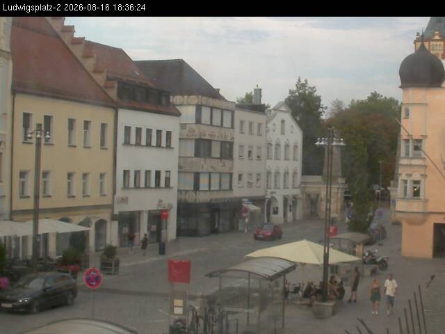Archiv Foto Webcam Straubing Ludwigsplatz - Blick nach Osten