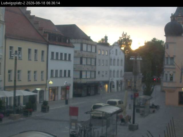 Archiv Foto Webcam Straubing Ludwigsplatz - Blick nach Osten