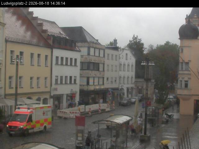 Archiv Foto Webcam Straubing Ludwigsplatz - Blick nach Osten