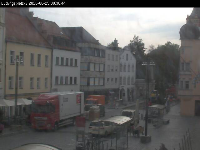 Archiv Foto Webcam Straubing Ludwigsplatz - Blick nach Osten