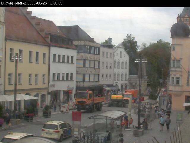 Archiv Foto Webcam Straubing Ludwigsplatz - Blick nach Osten