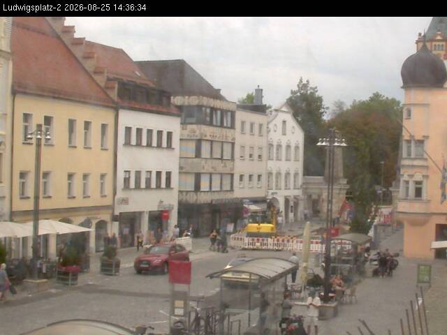 Archiv Foto Webcam Straubing Ludwigsplatz - Blick nach Osten