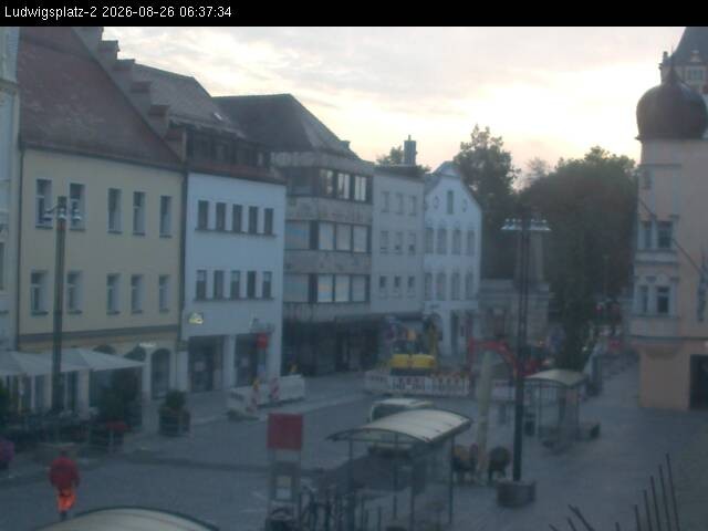 Archiv Foto Webcam Straubing Ludwigsplatz - Blick nach Osten