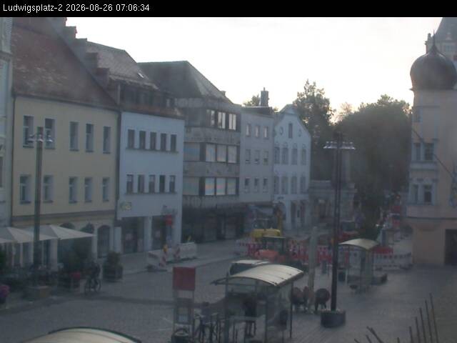 Archiv Foto Webcam Straubing Ludwigsplatz - Blick nach Osten