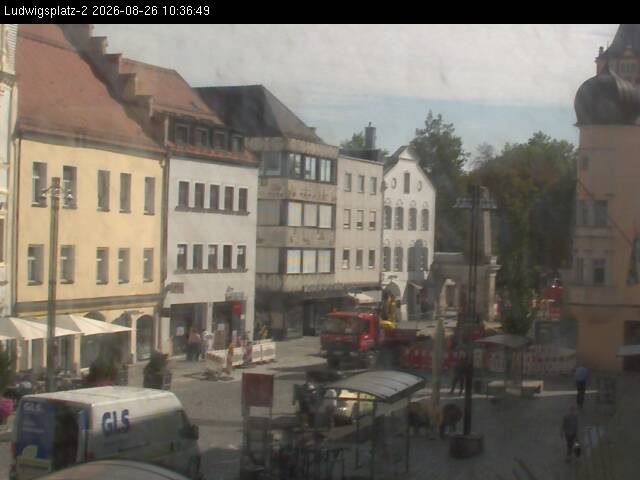 Archiv Foto Webcam Straubing Ludwigsplatz - Blick nach Osten