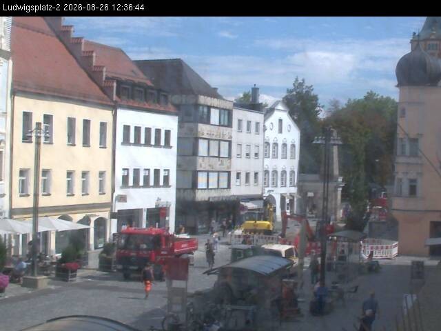 Archiv Foto Webcam Straubing Ludwigsplatz - Blick nach Osten