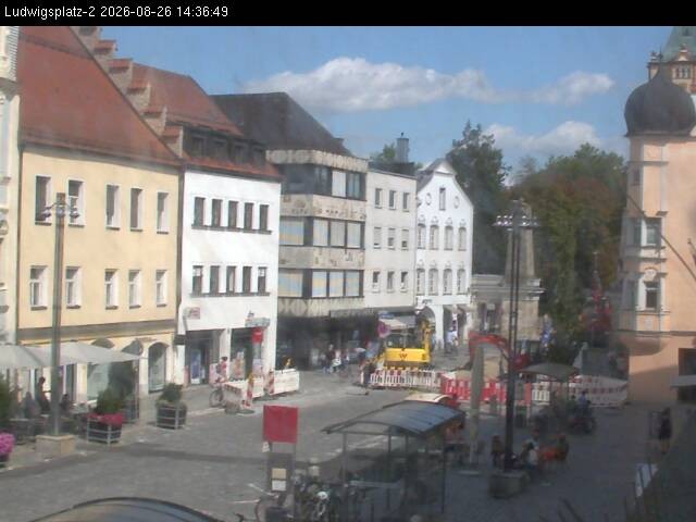 Archiv Foto Webcam Straubing Ludwigsplatz - Blick nach Osten