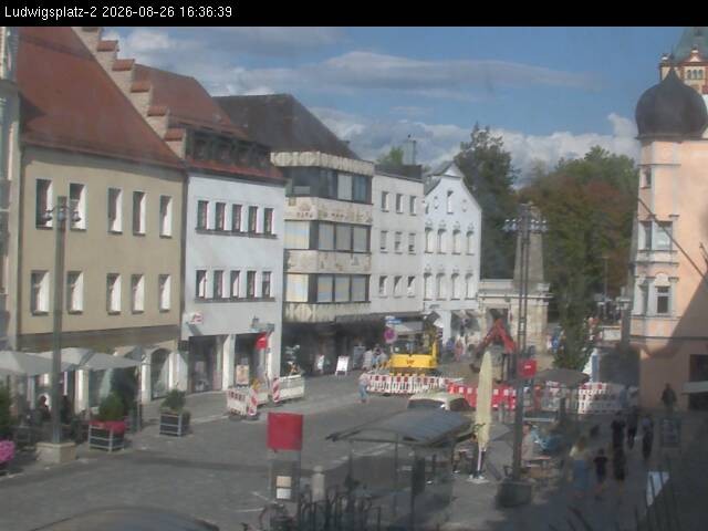 Archiv Foto Webcam Straubing Ludwigsplatz - Blick nach Osten
