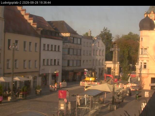 Archiv Foto Webcam Straubing Ludwigsplatz - Blick nach Osten