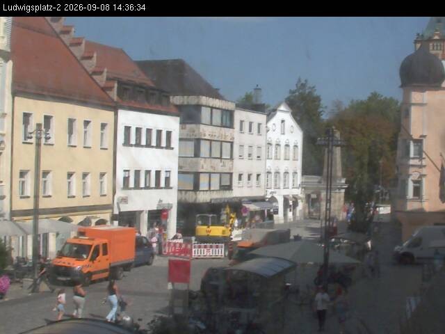 Archiv Foto Webcam Straubing Ludwigsplatz - Blick nach Osten