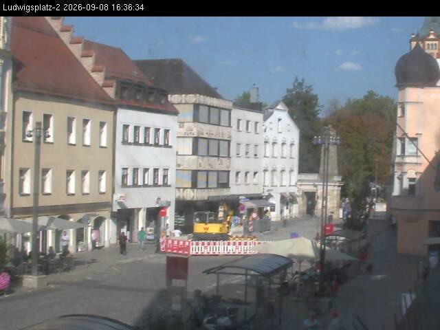 Archiv Foto Webcam Straubing Ludwigsplatz - Blick nach Osten